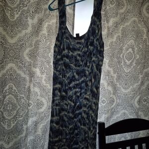 Blue and White Patterned Dress